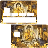 Goldener Buddha- Kreditkartenaufkleber, 2 Kreditkartenformate verfügbar