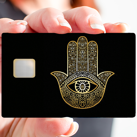 Khamsa, Hand of Fatima - Kreditkartenaufkleber, 2 Kreditkartenformate erhältlich