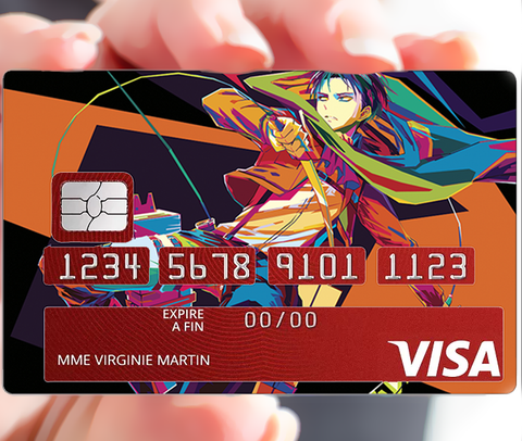 Manga Boy (fanart)- sticker pour carte bancaire, 2 formats de carte bancaire disponibles