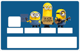 Tribute to Stupid Minions - sticker for bank card, 2 bank card formats available