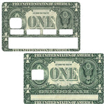 Ein Dollar - Kreditkartenaufkleber, 2 Kreditkartengrößen erhältlich