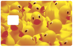 Les petits canards jaunes - sticker pour carte bancaire, 2 formats de carte bancaire disponibles