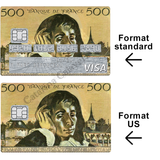 4 ROIS- sticker pour carte bancaire, 2 formats de carte bancaire disponibles