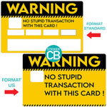 Eclaboussures !  Sticker pour carte bancaire, format US