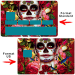 Marguerite Rouge - sticker pour carte bancaire, 2 formats de carte bancaire disponibles