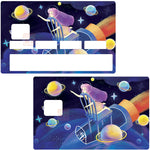 Toucher les étoiles - sticker pour carte bancaire, 2 formats de carte bancaire disponibles