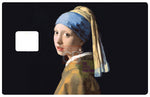 Das Mädchen mit dem Perlenohrgehänge von Johannes Vermeer - Kreditkartenaufkleber