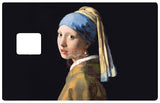 Das Mädchen mit dem Perlenohrgehänge von Johannes Vermeer - Kreditkartenaufkleber