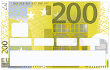 200 Euro - Kreditkartensticker, 2 Kreditkartenformate verfügbar