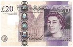 20 pounds £ - sticker pour carte bancaire