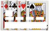 4 KINGS- Kreditkartenaufkleber, 2 Kreditkartenformate erhältlich