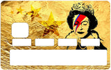 Tribute to Bowie Vs Banksy Gold - Kreditkartenaufkleber