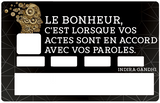 Le Bonheur - sticker pour carte bancaire