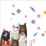 Briefkastenaufkleber, glückliche Katzen
