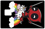 Tribute to Deadpool et sa licorne (fanart)- sticker pour carte bancaire