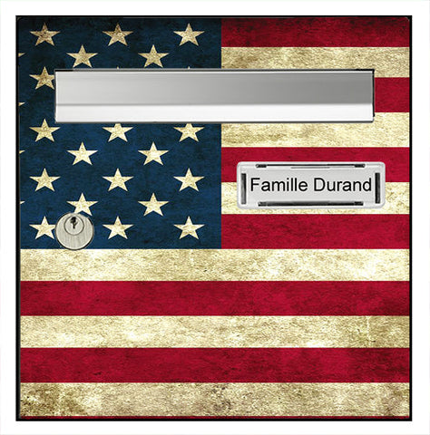 Aufkleber für Briefkasten, US FLAG
