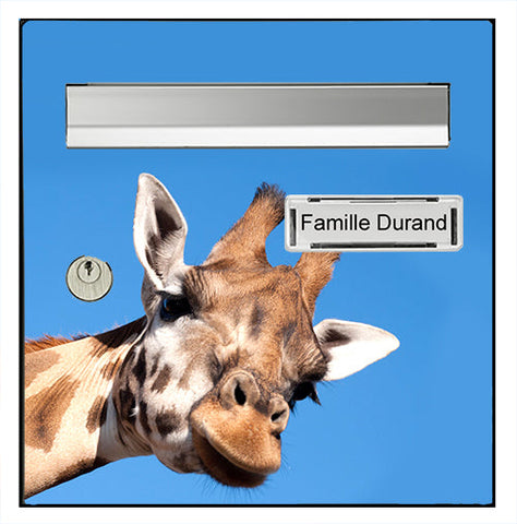 Aufkleber für Briefkasten, Die neugierige Giraffe