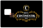 Tribute to Hotel Continental, New York - sticker pour carte bancaire, 2 formats de carte bancaire disponibles