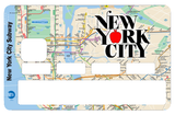 New York Metropolitan - sticker pour carte bancaire, 2 formats de carte bancaire disponibles