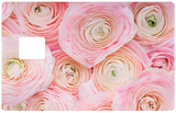 Fleur Pivoine- sticker pour carte bancaire, 2 formats de carte bancaire disponibles