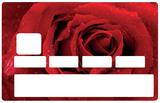 Rose rouge - sticker pour carte bancaire, 2 formats de carte bancaire disponibles