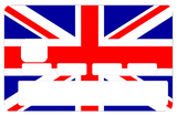Englische Flagge, Union Jack- Kreditkartenaufkleber, 2 Kreditkartenformate erhältlich