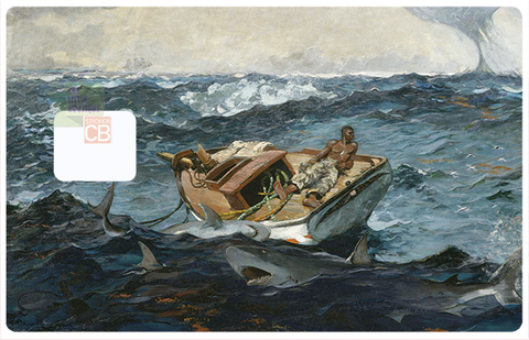 Winslow Homer - The Gulf Stream - sticker pour carte bancaire