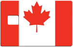 Drapeau du Canada- sticker pour carte bancaire, 2 formats de carte bancaire disponibles
