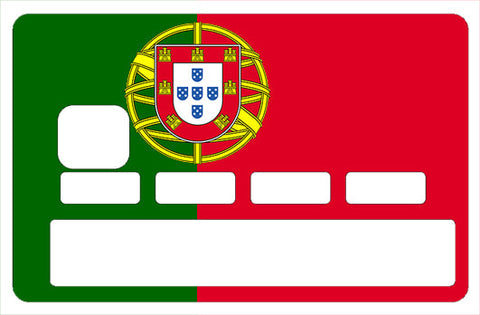 Drapeau du Portugal- sticker pour carte bancaire
