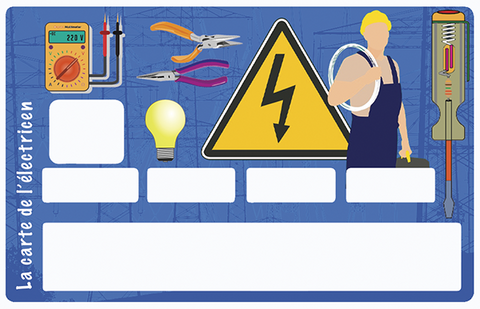 Trades - The electrician's card - credit card sticker