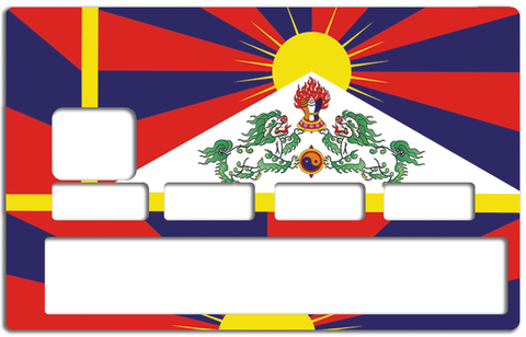 Flagge von Tibet - Kreditkartenaufkleber