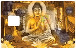 Goldener Buddha- Kreditkartenaufkleber, 2 Kreditkartenformate verfügbar