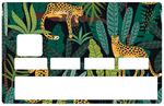 Leopards dans la jungle - sticker pour carte bancaire, 2 formats de carte bancaire disponibles