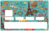 Paris bleibt immer Paris - Kreditkartenaufkleber, 2 Kreditkartenformate verfügbar