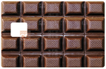 Tablette de chocolat - sticker pour carte bancaire, 2 formats de carte bancaire disponibles