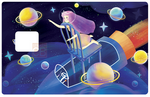 Toucher les étoiles - sticker pour carte bancaire, 2 formats de carte bancaire disponibles