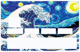 The Wave of Kanagawa Vs the Starry Night – Kreditkartenaufkleber, 2 Kreditkartengrößen erhältlich