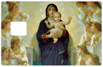 La vierge a l'enfant - sticker pour carte bancaire, 2 formats de carte bancaire disponibles